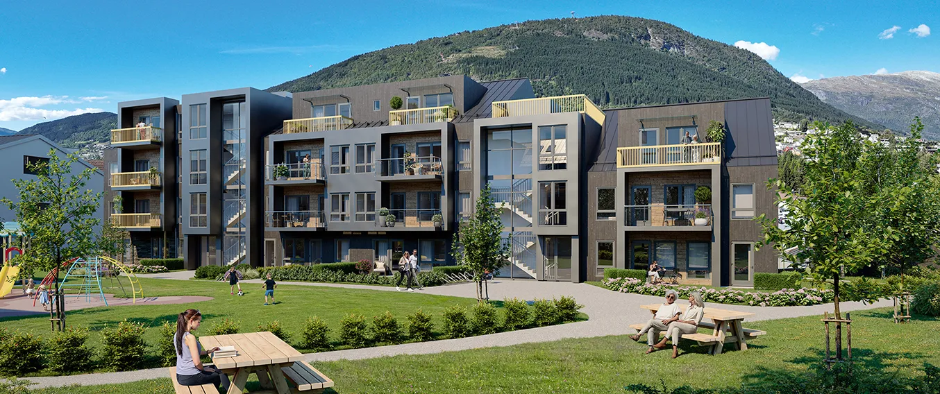 Vatletun boligområde, illustrasjon.